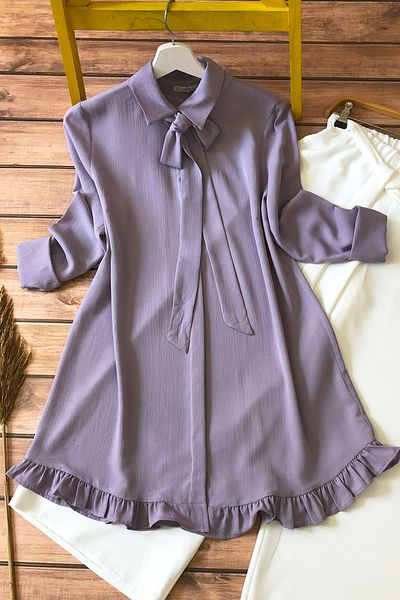 MODAQU Frilly Tunic Mq3989 - Lilac