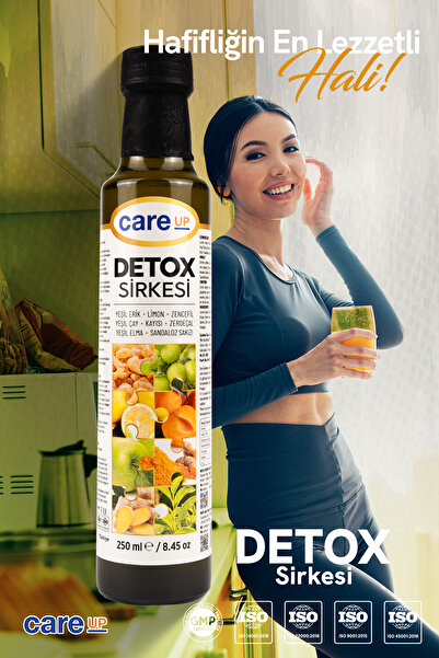 Care Up Detox Sirkesi Sandaloz Sakızı, Yeşil Erik, Kayısı Içeren 250ml Ödem, Bağışıklık, Fit, Incelme