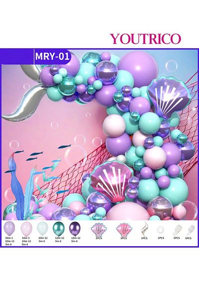 Youtrico Dreamy Macaron Balloon Garland - Pastel Colour Wedding Decoration