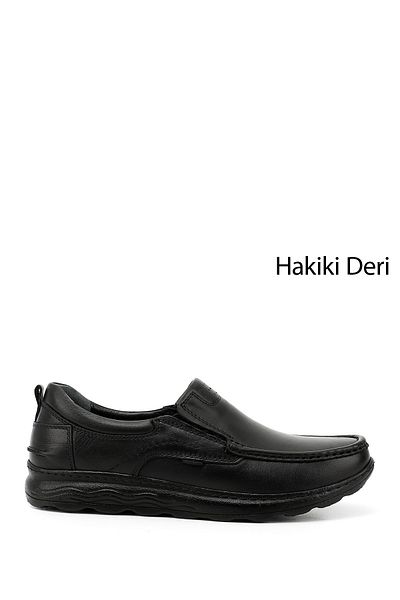 GÖNDERİ(R) Men's Black Genuine Leather Comfort Shoes