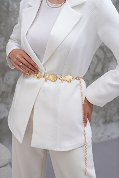 MODAM HİFA Cureaua cu lanț cu stea scoici de mare pentru femei Curea pentru rochie Curea pentru cămașă Curea pentru haină