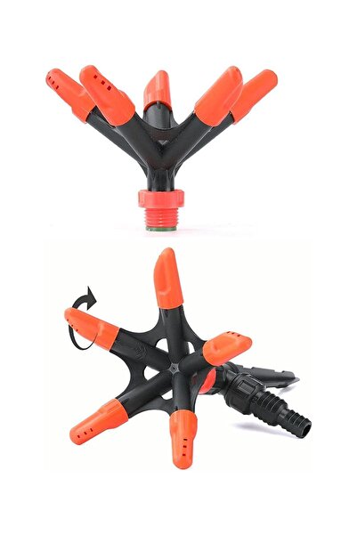 Beatitude Bahçe Sulama Fıskiyesi Dairesel Döner Saplamalı Beşli Sprink Ev Yaz...