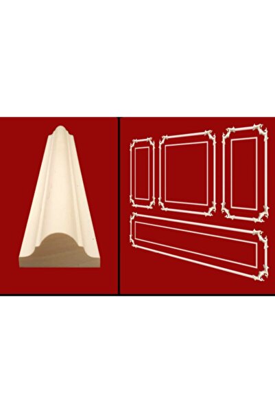 STROPİYER Boyanabilir Poliüretan Duvar Çıtası 2,5 Cm'lik 5 Boy = 12 Mt