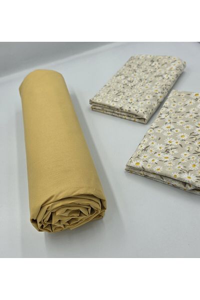 pınarhome collectıon New Season - 100% Organic Cotton, Soft Sand and Elastic Crossbody+Pillow Cover Corner Depth 28-30 cm