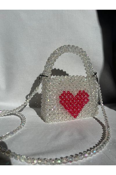 CLA Mini Lotus Bead Heart Bag