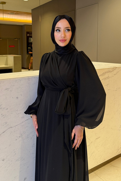 Tesettür Diyarı Sultan Model Yandan Bağlamalı Abiye