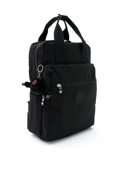 Sanmorris Unisex Black Crinkle Laptop School and Backpack - Αδιάβροχο, Πολλαπλών Διαμερισμάτων, Μεγάλο Μέγεθος