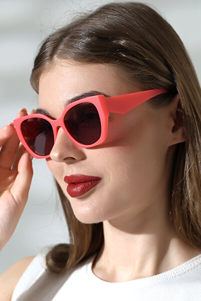 Lozzo Women's Oval Pink Colored Glass Matte Sunglasses Waiter Size 23047-3 C35 m