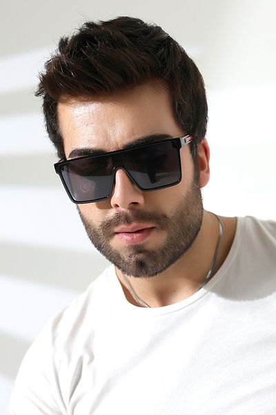 Lozzo Men's Polarized Sunglasses with Unibody Glass Accessories 23060 C2 P Yk