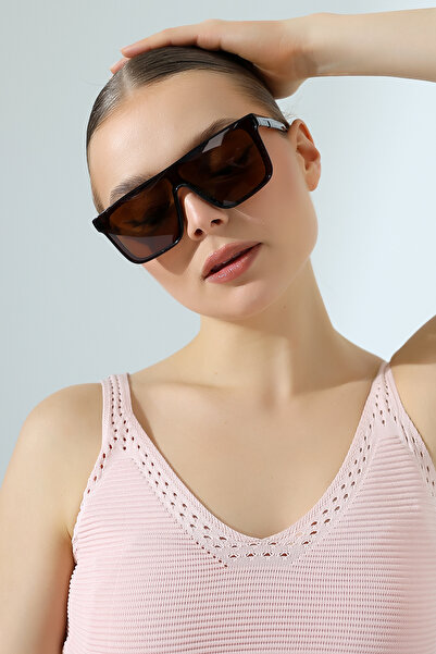 Lozzo Women's Unibrow Brown Uv400 Sunglasses 23040 C3 Yk