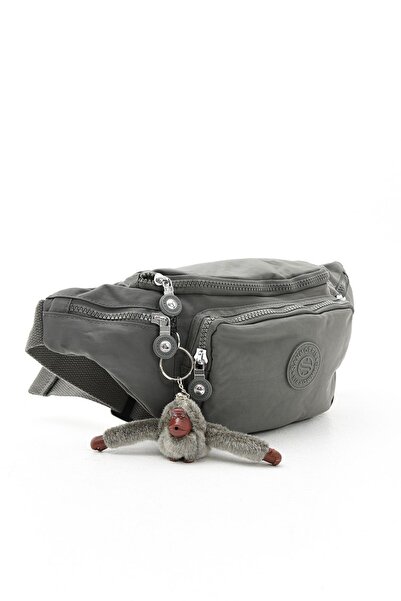 Sanmorris Унісекс сіра сумка з регульованим ременем на талії та плечі - темно-сіра тканина клінкір, водостійка