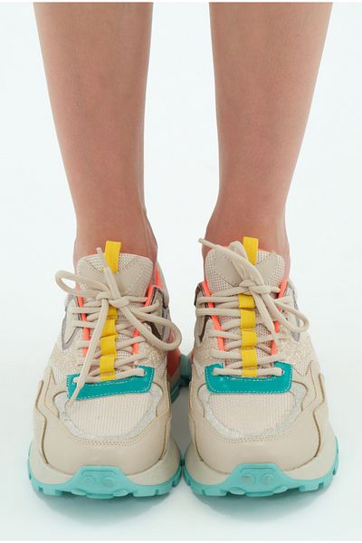 Lemoors Miranda Lace-Up Inner Lining Memory Foam Supported Rubber Sole Walking Shoes