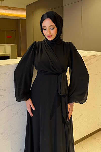 Tesettür Diyarı Sultan Model Yandan Bağlamalı Abiye