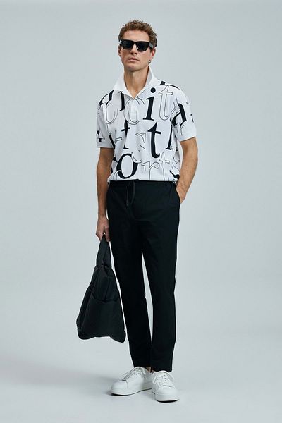 Lufian 111040219 Diamon Smart Men's Polo T-Shirt Men's T-Shirt White