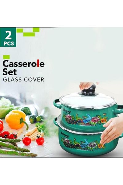 Olympia 4 Pieces DDSTK Olympia Casserole Set Olympia - Green and Silver