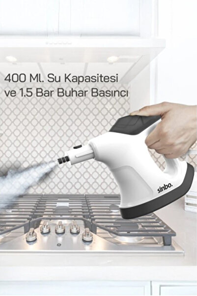 Sinbo Çok Fonksiyonlu 9'u 1 Arada Buharlı Temizlik Makinesi | El Tipi & Kesintisiz Buhar SSC-6424