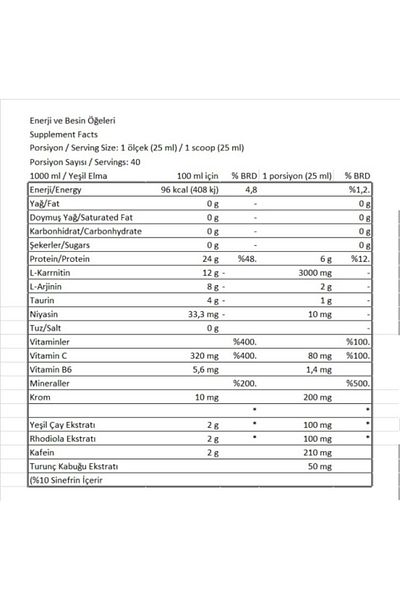 Conlast L-Carnitine 3000Mg Green Apple/Glutamine 300g