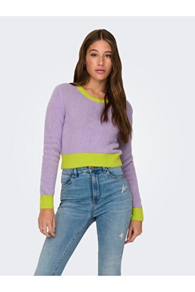 ONLY Onlpiumo Women's Crop Sweater - L/s Contrast Pull Cc Knt