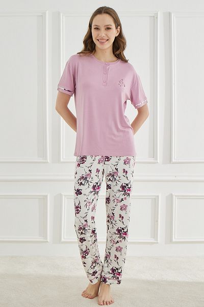 TURAY Ethnic Patterns Kısakol Women's Pajama Set