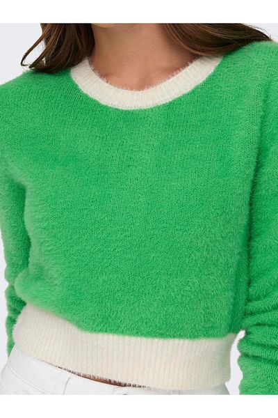 ONLY سترة نسائية قصيرة من ONLPIUMO - L/S بسحب متباين CC KNT