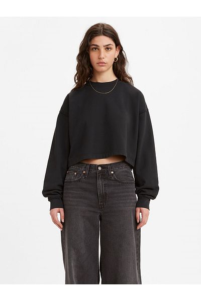 Levi's Дамски къс суитшърт Roonie - боядисан за дрехи