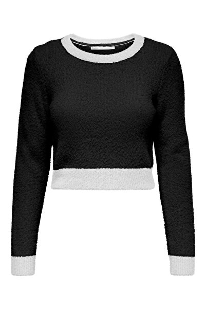 ONLY Onlpiumo Women's Crop Sweater - L/s Contrast Pull Cc Knt