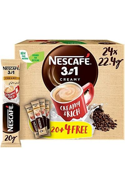 Nescafe 3In1 Instant Creamy 22.4 gm (Pack of 24)