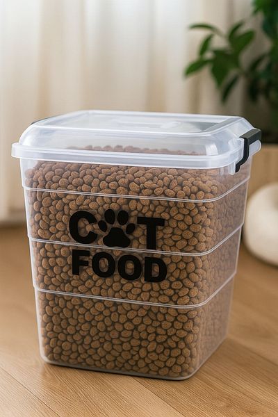 DEEMBRO 7Liter Cat Food Storage Container 23X22X23 cm