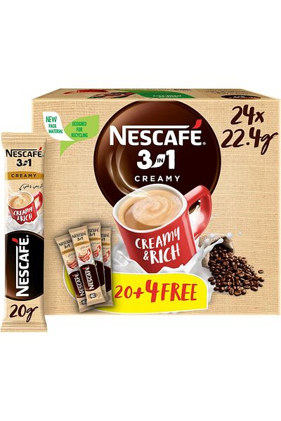 Nescafe 3In1 Instant Creamy 22.4 gm (Pack of 24)