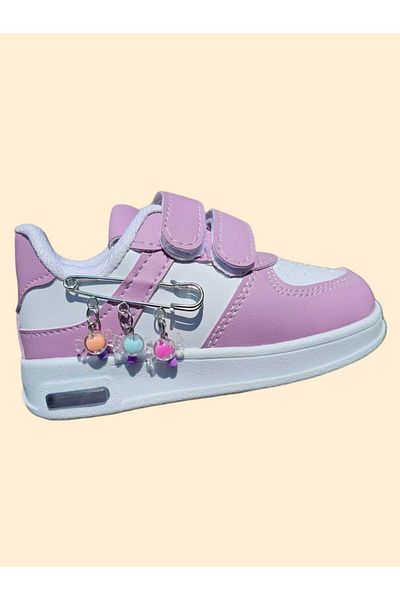ECCAdesing Children's Sports Shoes with Purple Light Accessory Detail