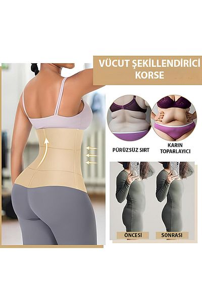 giyindegel Latex Firming Waist Corset with Agraph