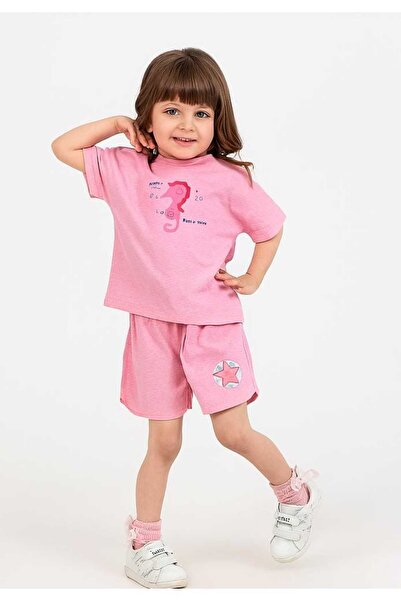 BABİDO Baby Girl 2 Piece Short Shorts Cotton Suit