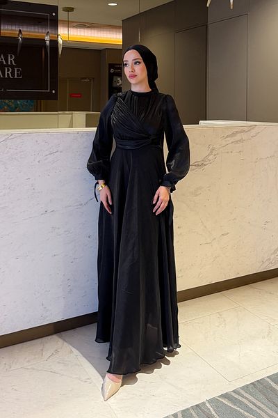 Tesettür Diyarı Βραδινό φόρεμα Ala Model Yandan Dolamam Jan Jan