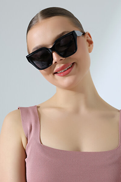 Lozzo نظارة شمسية كات آيز سوداء للنساء UV400 23031 c2