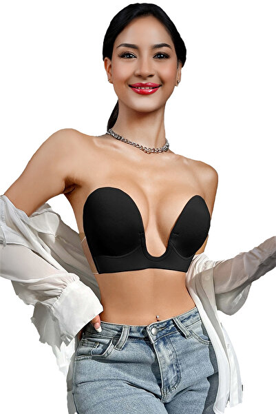 Bravie Strapless Invisible Ghost Bustier - Self-Adhesive, Backless and Non-Marking Design 1309