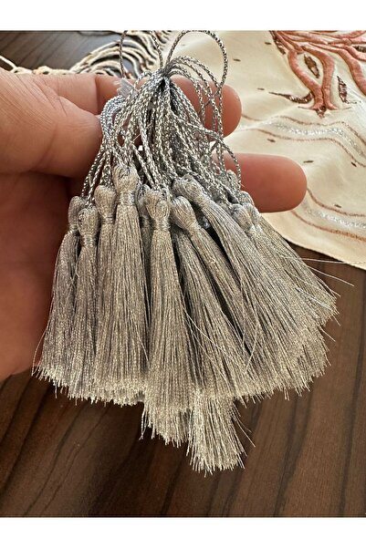 KARAASLAN AKSESUAR püskül 100 lü simli gümüş 7cm
