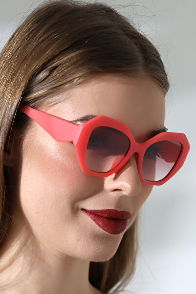 Lozzo Women's Oval Pink Colored Glass Matte Sunglasses Waiter Size 23047-2 C35 m