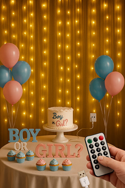 Ozsport Perde Süsleme Ledi Perde Peri Led 3m X 3m Led Işıklandırma Sarı Perde...