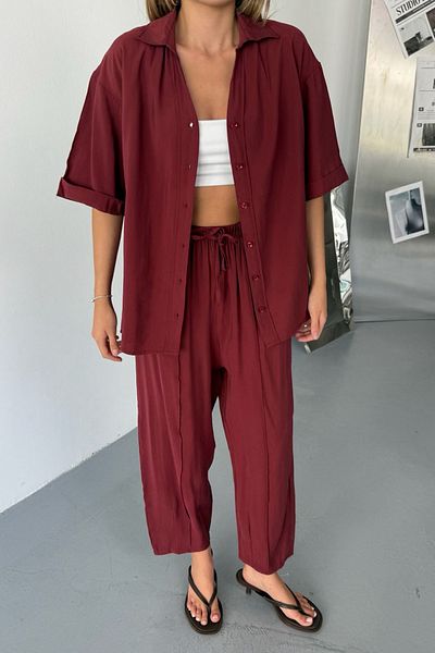 Feela Moda بدلة كاجوال نسائية منسوجة بأكمام قصيرة 2014