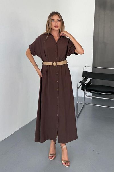 Feela Moda Γυναικείο πουκάμισο με ζώνη Modal 2015