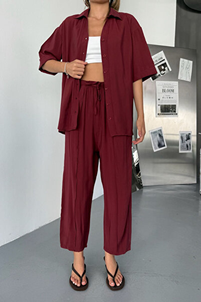 Feela Moda Women's Modal Woven Short Sleeve Loose Suit 2014