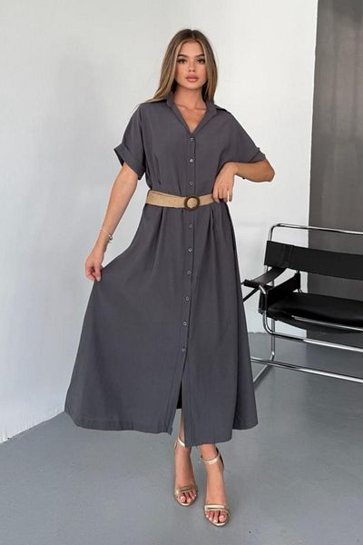 Feela Moda Γυναικείο πουκάμισο με ζώνη Modal 2015