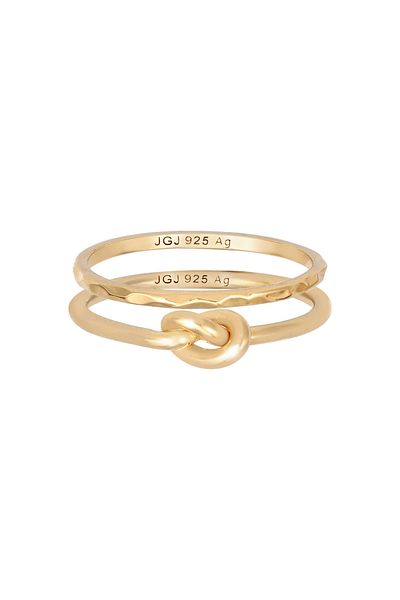 ELLI Ring Ladies Duo Knot Trend Basic Minimal In 925 Sterling Silver
