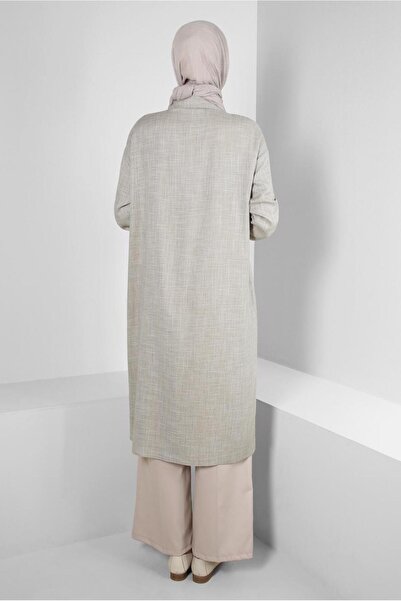 Alvina Stitch Detailed Pocketed Buttoned Tunic 43808