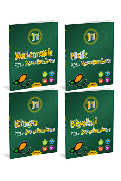 Endemik Yayınları 11.Sınıf MATEMATİK + FİZİK + KİMYA + BİYOLOJİ Soru Bankası- Yeni