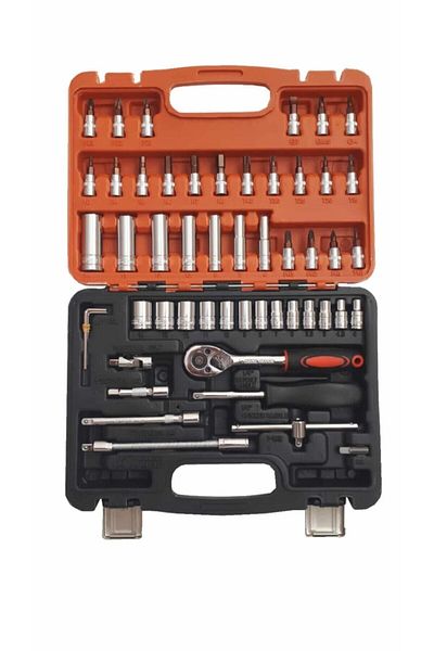 PCSSOLE Newproech 53 Piece 1/4 Socket Set