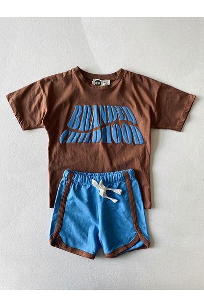 rg kidsstore Комплект детска тениска и шорти с щампа