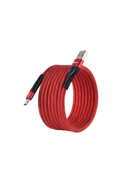 4Berry Bmuc-02 Kirmizi Manyetik Usb-a-c Kablo – 1.5 M, Süper Hızlı Şarj