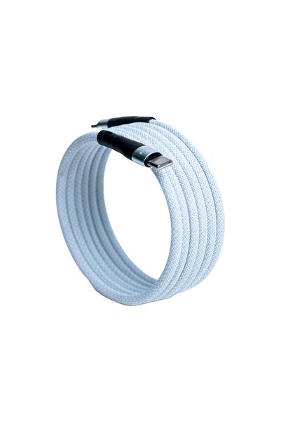 4 Berry Ks-cl01 Beyaz Manyetik Usb-c-lightning Kablosu – 1 M, Süper Hızlı Şarj