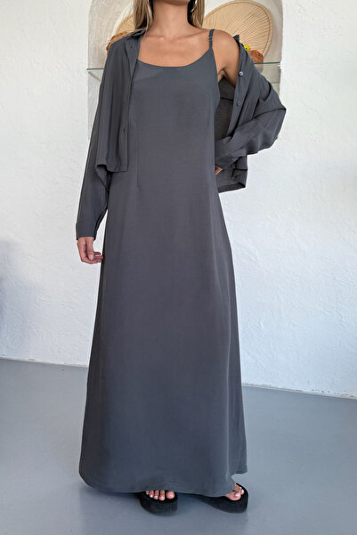 Feela Moda Women's Modal Woven Adjustable Strap Bolero Dress Suit 2018